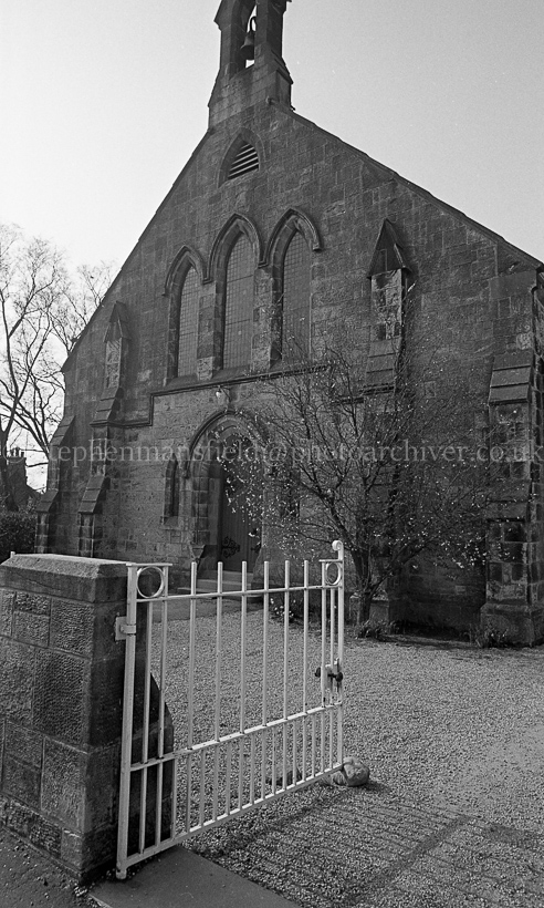 Uplawmoor Main Street and Parish Church.