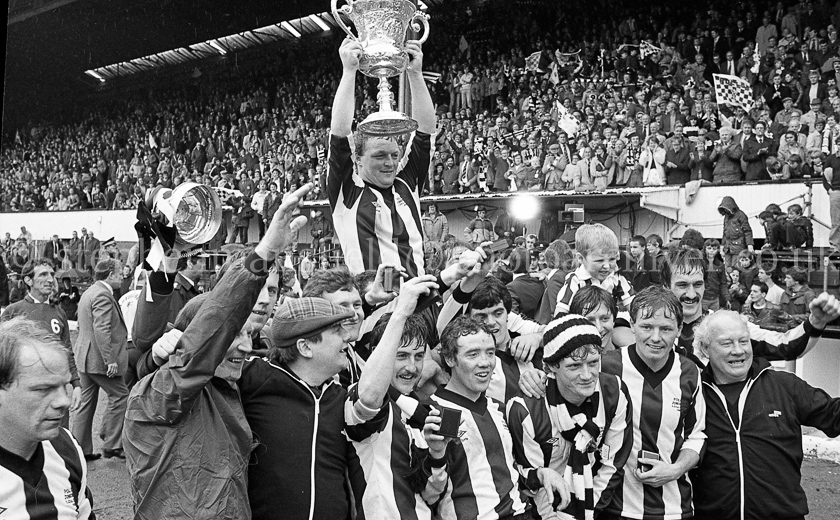 Pollok FC v Arthurlie FC in Junior Cup Final 1981.