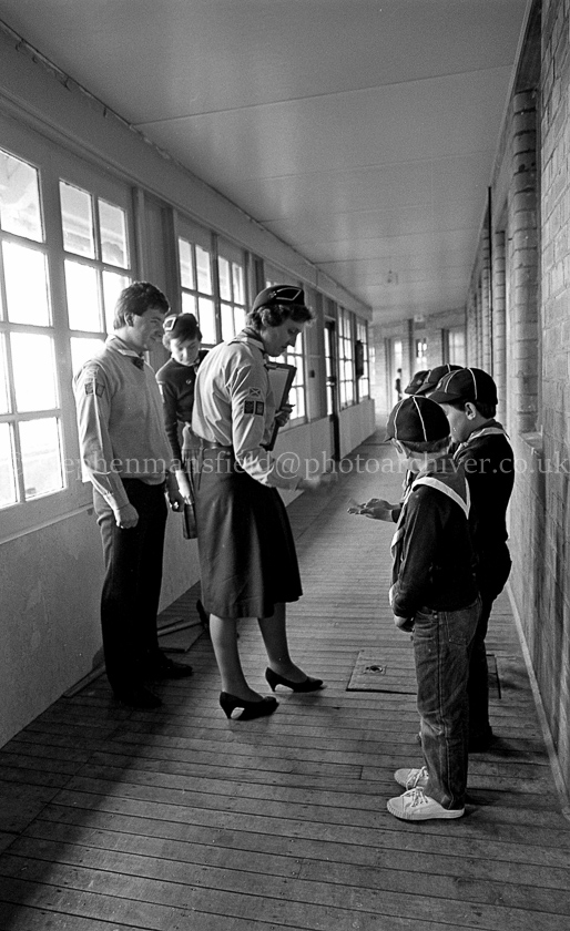The 1st Barrhead Cubs and Scouts at Peesweep Camp in 1984.