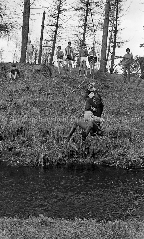 The 1st Barrhead Cubs and Scouts at Peesweep Camp in 1984.