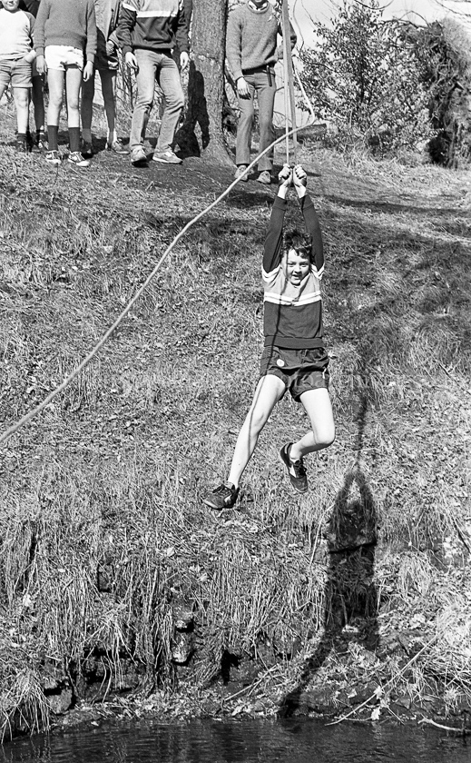 The 1st Barrhead Cubs and Scouts at Peesweep Camp in 1984.