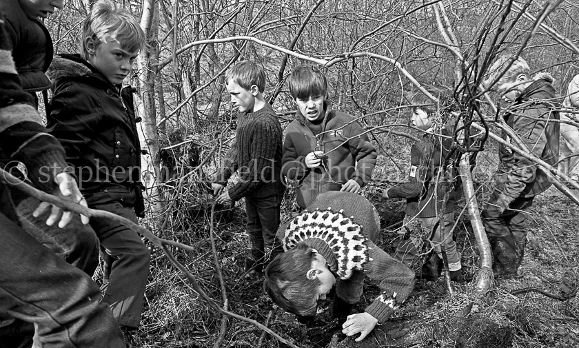 The 1st Barrhead Cubs and Scouts at Peesweep Camp in 1984.