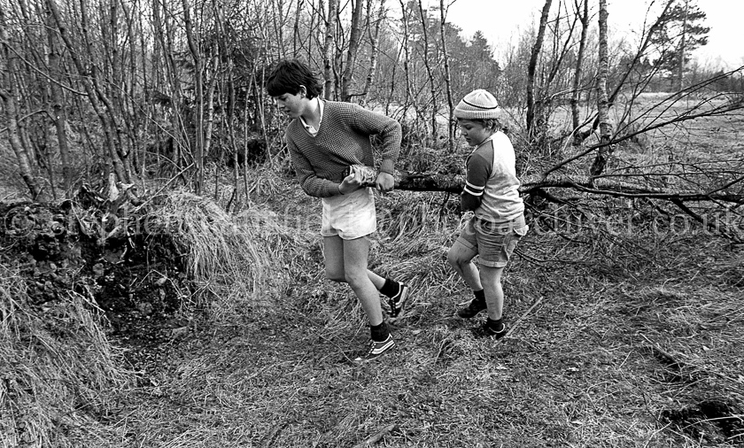The 1st Barrhead Cubs and Scouts at Peesweep Camp in 1984.