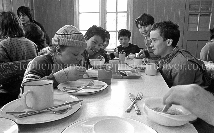 The 1st Barrhead Cubs and Scouts at Peesweep Camp in 1984.